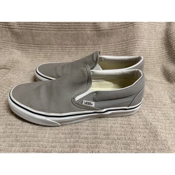 Vans Classic Slip-On Gray Sneakers Shoes Size Mens 6.5 womens 8 - Picture 4 of 7